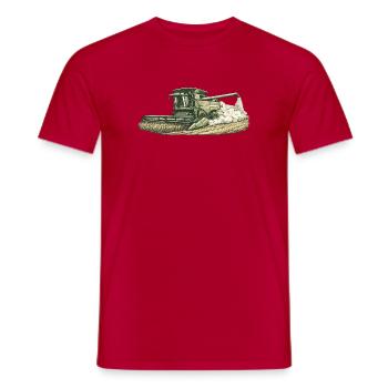 Vintage Combine Farmer Farmer Shirt - Men's T-Shirt - red - Front - AI Model Male 178 dark (178cm)