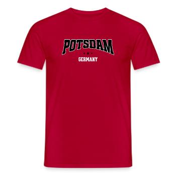Souvenir du maillot de Potsdam pour les supporters allemands - T-shirt homme - rouge - Devant - AI Model Male 178 dark (178cm)