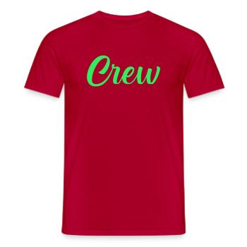 Crew Neon Script - Männer T-Shirt - Rot - Vorne - AI Model Male 178 dark (178cm)