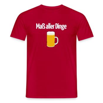 Maß aller Dinge - Männer T-Shirt - Rot - Vorne - AI Model Male 178 dark (178cm)