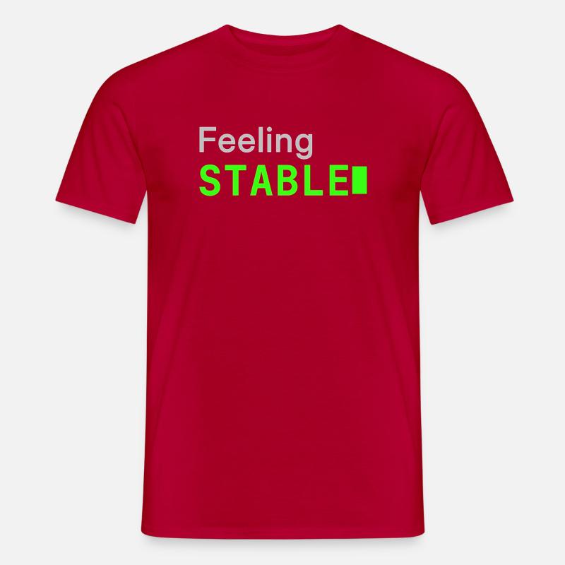 Feeling Stable | Developer mood - Männer T-Shirt - Rot