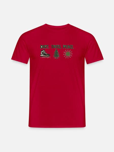 Dirt Trees Peace - Männer T-Shirt - Rot