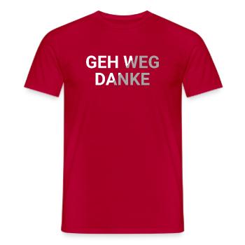 Va-t’en, merci - T-shirt homme - rouge - Devant - AI Model Male 178 dark (178cm)