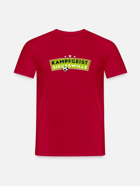 Kampfgeist - Siegeswille - Fussball - Männer T-Shirt - Rot