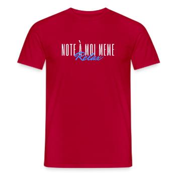 Notiz an mich selbst: Entspann dich. - Männer T-Shirt - Rot - Vorne - AI Model Male 178 dark (178cm)