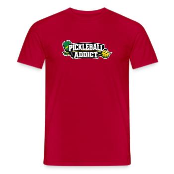 Pickleball Addict Logo - Men's T-Shirt - red - Front - AI Model Male 178 dark (178cm)