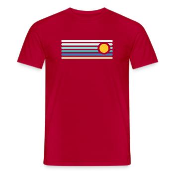 Plage - T-shirt homme - rouge - Devant - AI Model Male 178 dark (178cm)