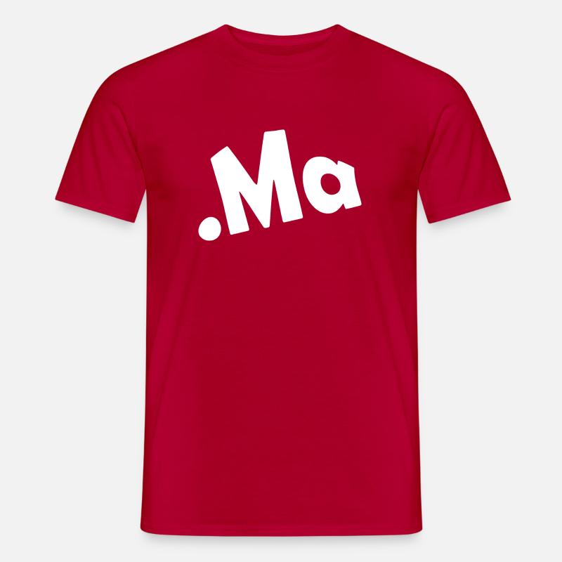 Marokko Ländervorwahl - Männer T-Shirt - Rot