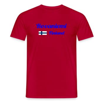 Rovaniemi Finlande - Imprimés élégants - T-shirt homme - rouge - Devant - AI Model Male 178 dark (178cm)