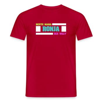 Mutter Ronja - Männer T-Shirt - Rot - Vorne - AI Model Male 178 dark (178cm)