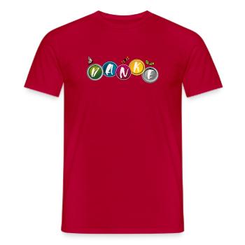 Thank you - Men's T-Shirt - red - Front - AI Model Male 178 dark (178cm)