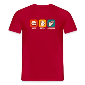 Rock Paper Gabagool Lustiges italienisches Essen G - Männer T-Shirt - Rot - Vorne - AI Model Male 178 dark (178cm)