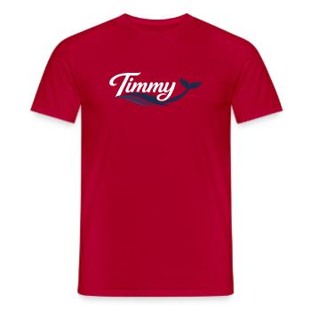 Timmy Wal - Typografie - Männer T-Shirt - Rot - Vorne - AI Model Male 178 dark (178cm)