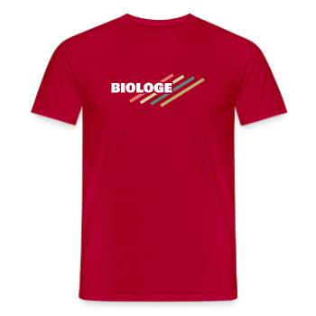 Biologist as a profession - Men's T-Shirt - red - Front - AI Model Male 178 dark (178cm)