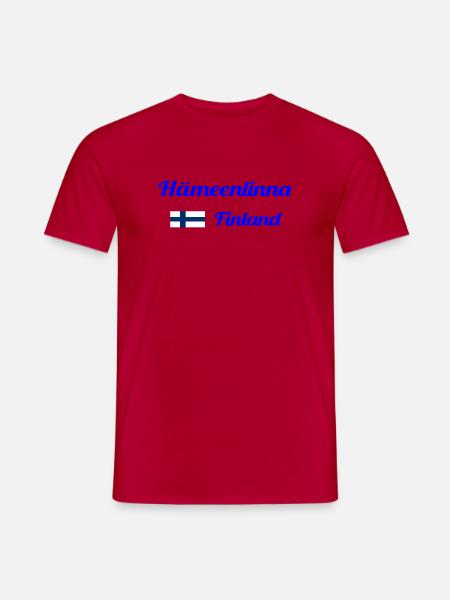 Hämeenlinna Finland- Stylish prints - Men's T-Shirt - red