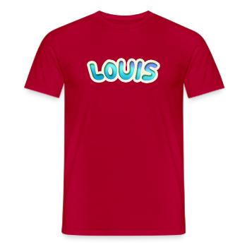 Job Louis - T-shirt homme - rouge - Devant - AI Model Male 178 dark (178cm)