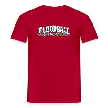 Floorball Löcher Humor Design - Männer T-Shirt - Rot - Vorne - AI Model Male 178 dark (178cm)