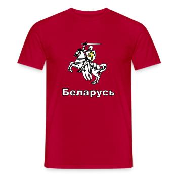 Pahonia Belarus - Men's T-Shirt - red - Front - AI Model Male 178 dark (178cm)