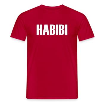 habibi chéri chéri chéri petite amie meilleur meilleur amour besti - T-shirt homme - rouge - Devant - AI Model Male 178 dark (178cm)