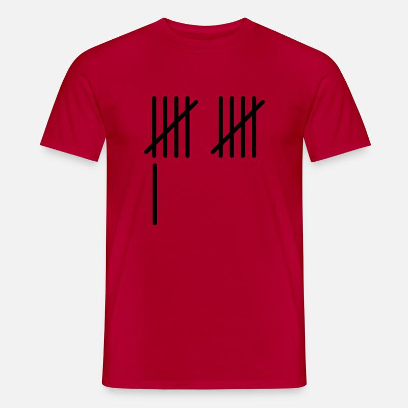 11 Stripes - Männer T-Shirt - Rot