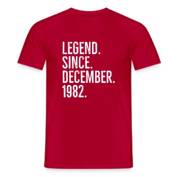 Legend Since December 1982 - Men's T-Shirt - red - Front - AI Model Male 178 dark (178cm)