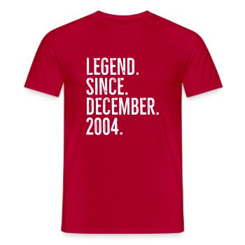 Légende depuis décembre 2004 - T-shirt homme - rouge - Devant - AI Model Male 178 dark (178cm)