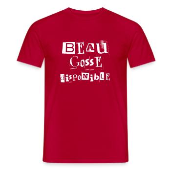 Beau gosse disponible - T-shirt homme - rouge - Devant - AI Model Male 178 dark (178cm)