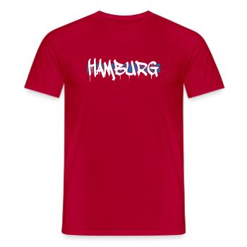 Hamburg - Männer T-Shirt - Rot - Vorne - AI Model Male 178 dark (178cm)