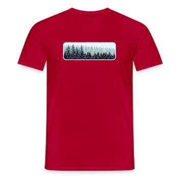 Aventure hivernale Randonnée dans la nature sauvage - T-shirt homme - rouge - Devant - AI Model Male 178 dark (178cm)