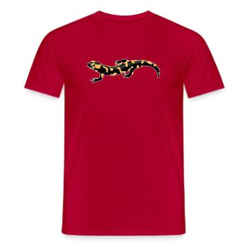 Feuersalamander Illustration – Heimische Amphibien - Männer T-Shirt - Rot - Vorne - AI Model Male 178 dark (178cm)