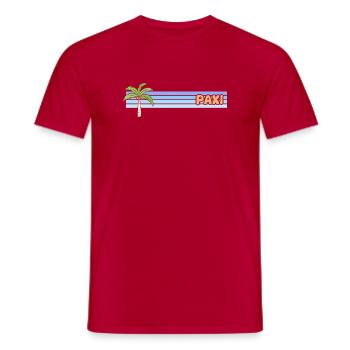 Paxi comme jour férié - T-shirt homme - rouge - Devant - AI Model Male 178 dark (178cm)