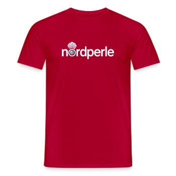 Nordperle Hamburg Nordsee Ostsee Norddeutsch Deern - Männer T-Shirt - Rot - Vorne - AI Model Male 178 dark (178cm)