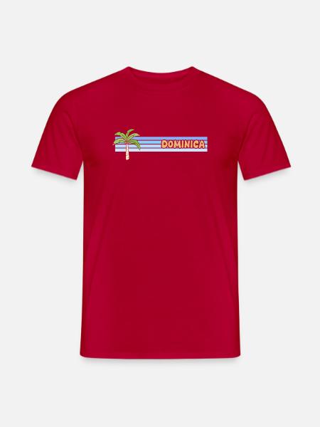 Dominica als Sonne - Männer T-Shirt - Rot