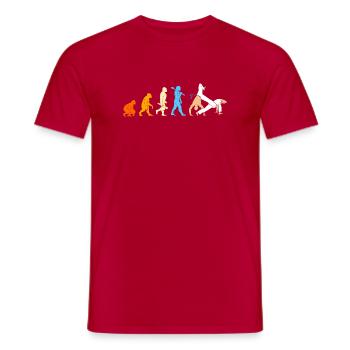 Capoeira Evolution - Männer T-Shirt - Rot - Vorne - AI Model Male 178 dark (178cm)