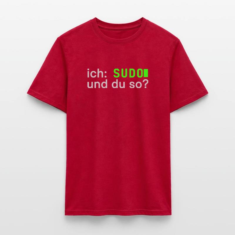 ich: SUDO und du so? Linux Spruch - Programmierer Männer T-Shirt
