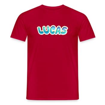 Lucas als Beruf - Männer T-Shirt - Rot - Vorne - AI Model Male 178 dark (178cm)