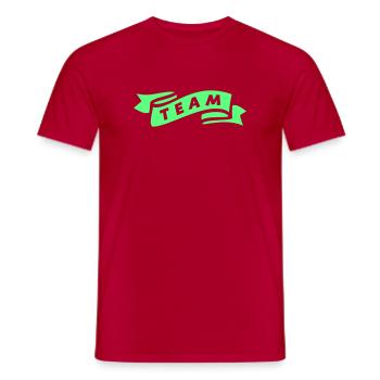 team_banderole- - Männer T-Shirt - Rot - Vorne - AI Model Male 178 dark (178cm)