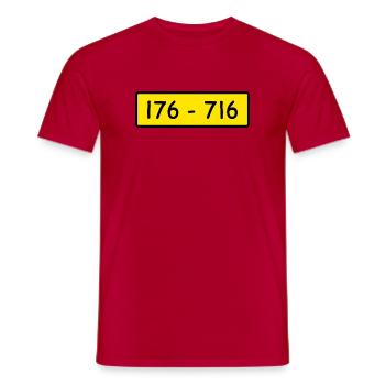 Retro Kostüm Panzerknacker 176 - 716 Karneval JGA - Männer T-Shirt - Rot - Vorne - AI Model Male 178 dark (178cm)