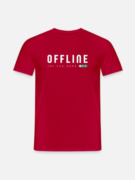 Offline is the new bio - Men's T-Shirt - red
