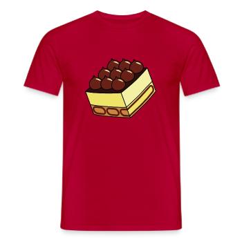 Tiramisu couche-nous savoureux manger mascarpone - T-shirt homme - rouge - Devant - AI Model Male 178 dark (178cm)