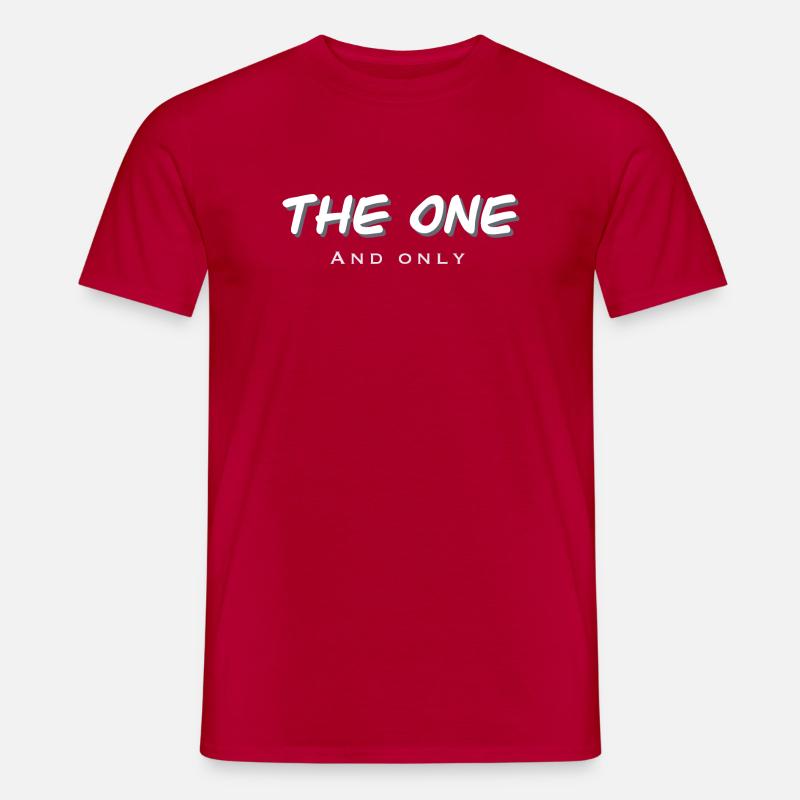 Exklusiver Single-Star Design - Männer T-Shirt - Rot