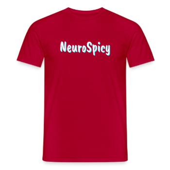 Neurospicy Neurodivergent ADHD Autism - Men's T-Shirt - red - Front - AI Model Male 178 dark (178cm)