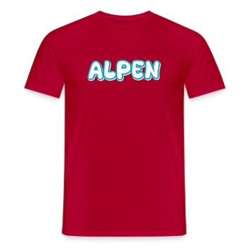 Alpi come montagna - T-shirt uomo - rosso - Fronte - AI Model Male 178 dark (178cm)