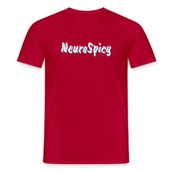 Neurospicy Neurodivergent ADHS Autismus - Männer T-Shirt - Rot - Vorne - AI Model Male 178 dark (178cm)