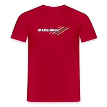 Arbeitsplatz Gleisbauer - Männer T-Shirt - Rot - Vorne - AI Model Male 178 dark (178cm)