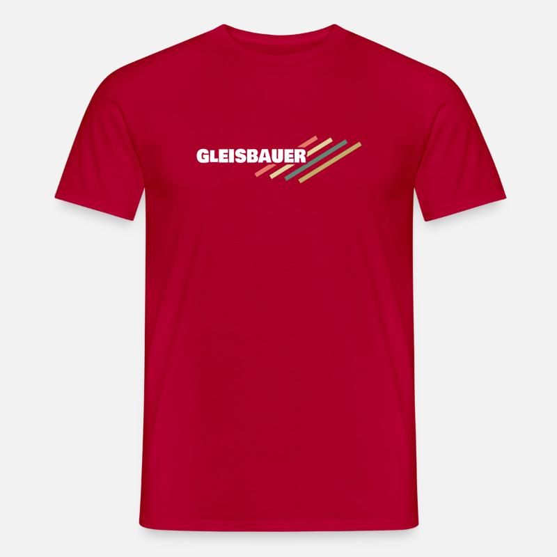 Arbeitsplatz Gleisbauer - Männer T-Shirt - Rot