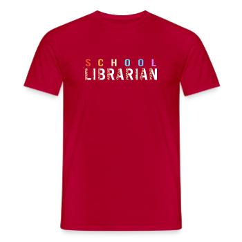 Leseratte Bibliothek Lesen - Männer T-Shirt - Rot - Vorne - AI Model Male 178 dark (178cm)