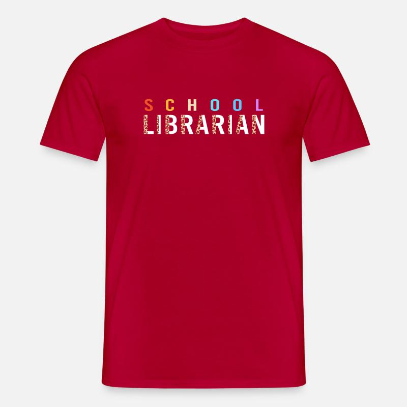 Leseratte Bibliothek Lesen - Männer T-Shirt - Rot