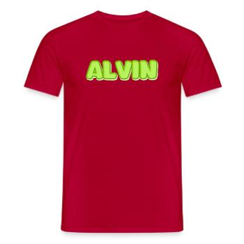 Cadeau pour Alvin - T-shirt homme - rouge - Devant - AI Model Male 178 dark (178cm)