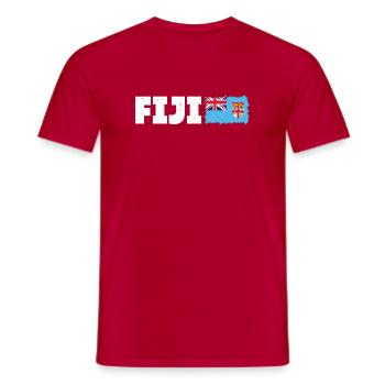 Fiji Fiji Fiji Fiji Fidschi Fidschi Fidschi - Männer T-Shirt - Rot - Vorne - AI Model Male 178 dark (178cm)